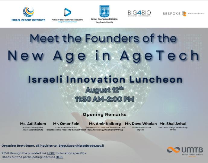 Come Aug 12th to AgeTech LA and meet 8 New Age Medical Companies