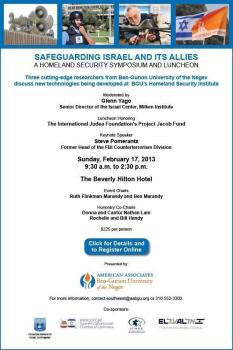 SAFEGUARDING ISRAEL AND ITS ALLIES A HOMELAND SECURITY SYMPOSIUM AND LUNCHEON
